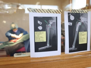 Veterinary award display inside the clinic