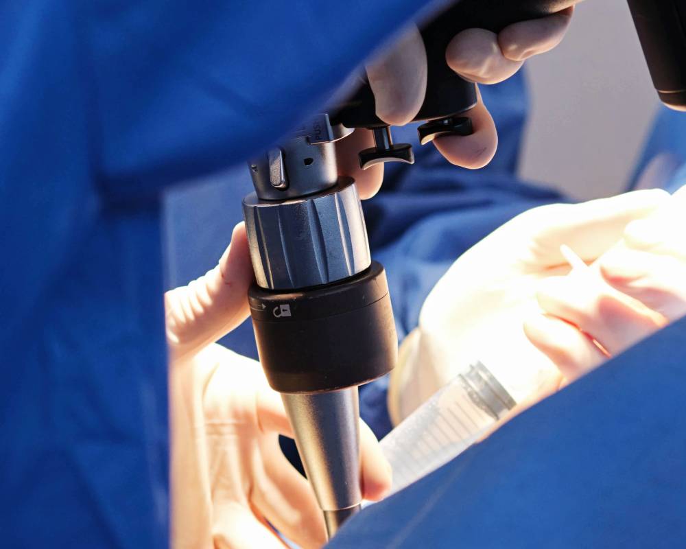 Surgeon using medical drill